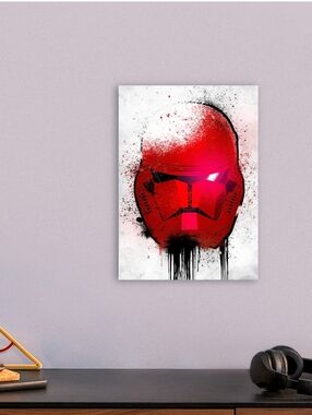 Star Wars Red Sith Trooper Helmet Metal Art Print By Displate 18" X 12"
